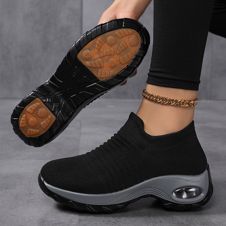 Damen nan atmungsaktive Strick-Slipper mit luftgepolsterter Dämpfung Drune