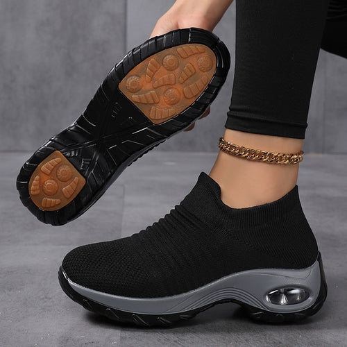 Damen nan atmungsaktive Strick-Slipper mit luftgepolsterter Dämpfung Drune