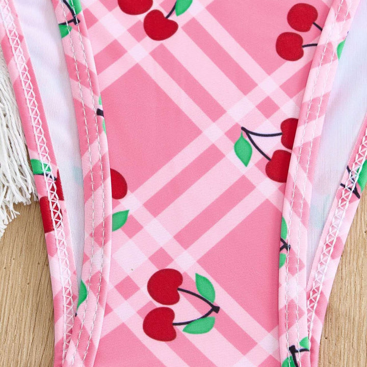Damen Triangel-Bikini mit frischem Kirschmotiv Drune