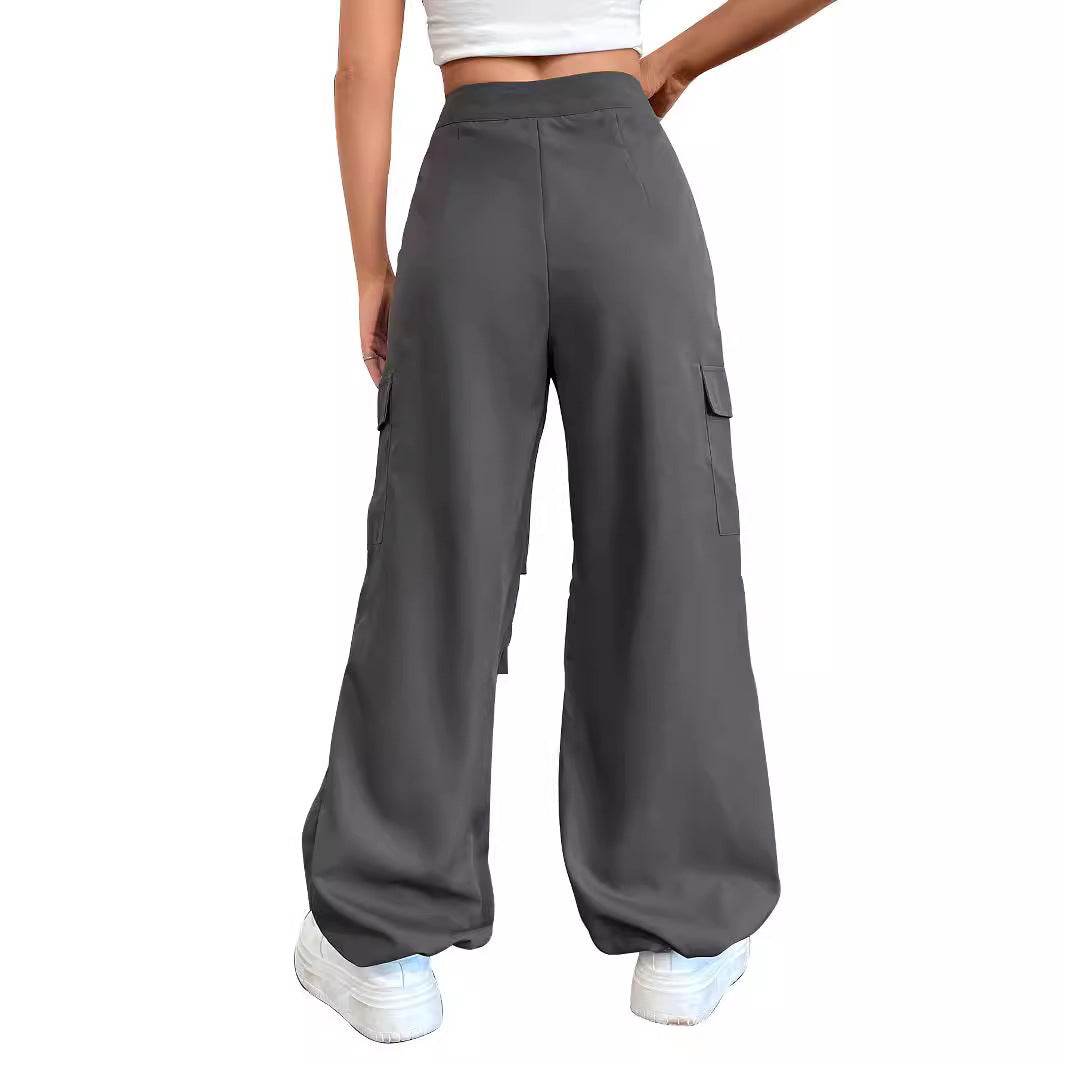 Damen Cargo-Hose mit hohem Bund und seitlichen Taschen Drune
