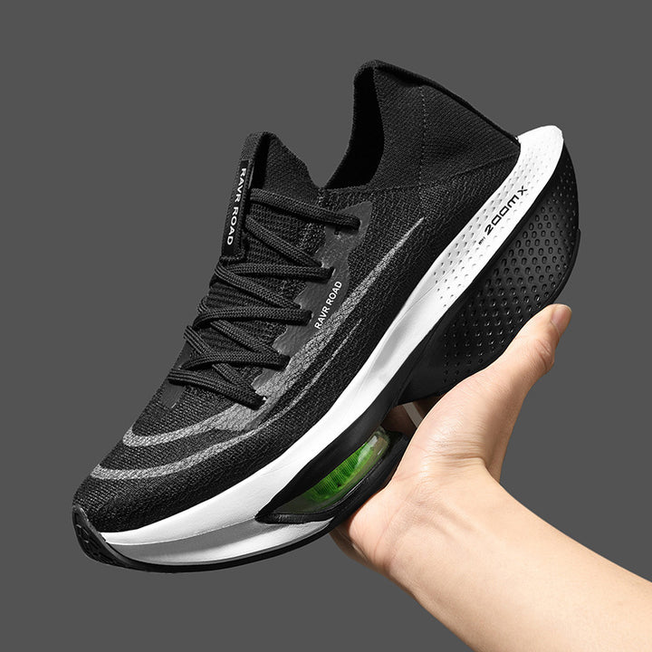 Herren hochdämpfender Straßenlaufschuh mit sichtbarer Luftkammer und nahtlosem Strickoberteil Drune