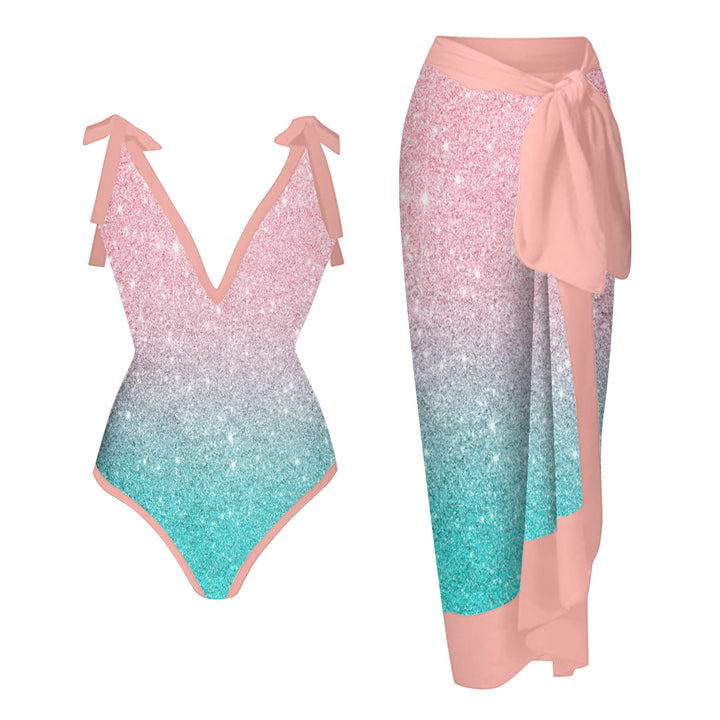 Damen Bademode-Set mit stilvollem Wickelrock Drune