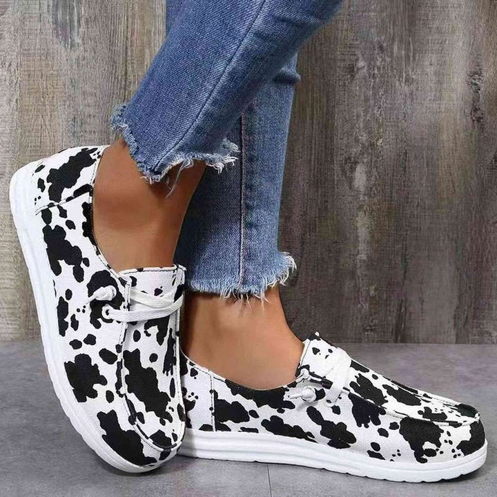 Damen Freizeit-Slip-On Schuhe mit elastischen Schnürdetails und rutschfester Sohle Drune