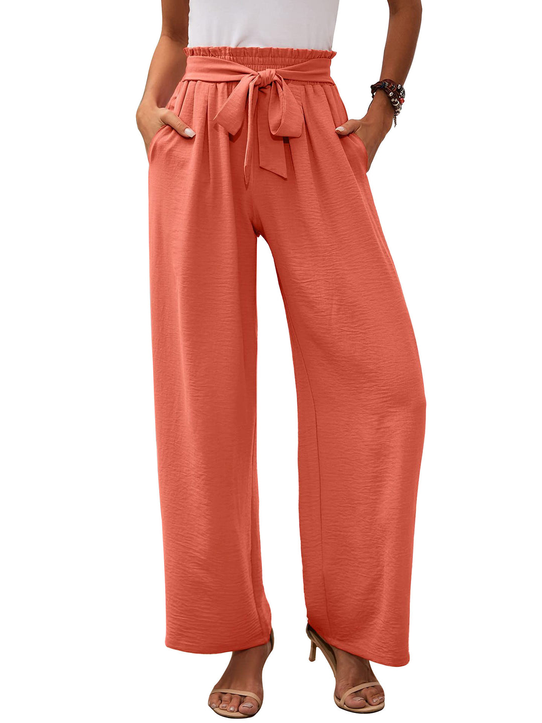 Damen weite Sommerhose mit galantem Bindegürtel Drune