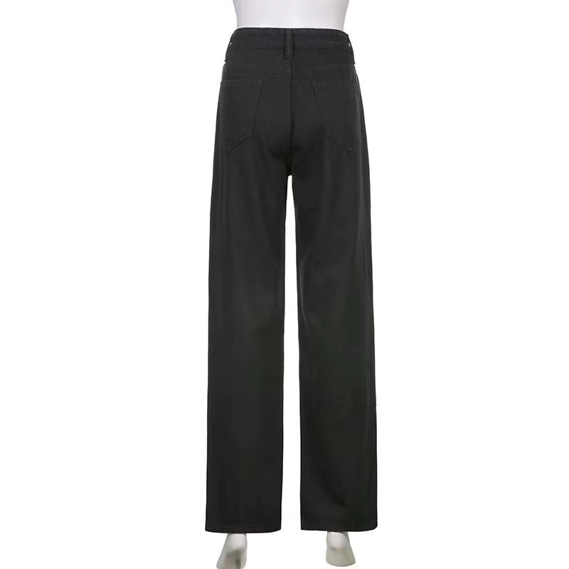Damen lässige Cargo-Hose mit auffälligem Skelett-Design Drune