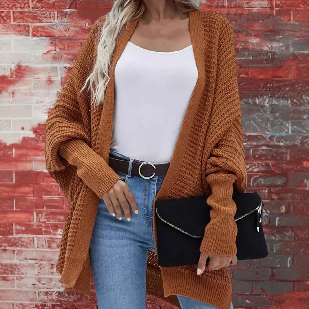 Damen Grobstrick Cardigan im lässigen Design mit weitem Schnitt und feiner Struktur Drune