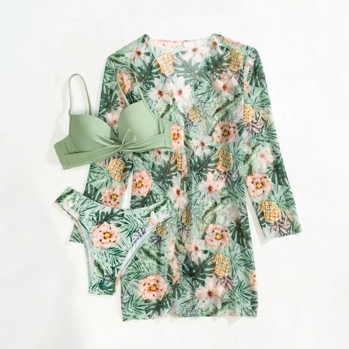 Damen Strandkimono mit buntem Hawaii-Muster Drune