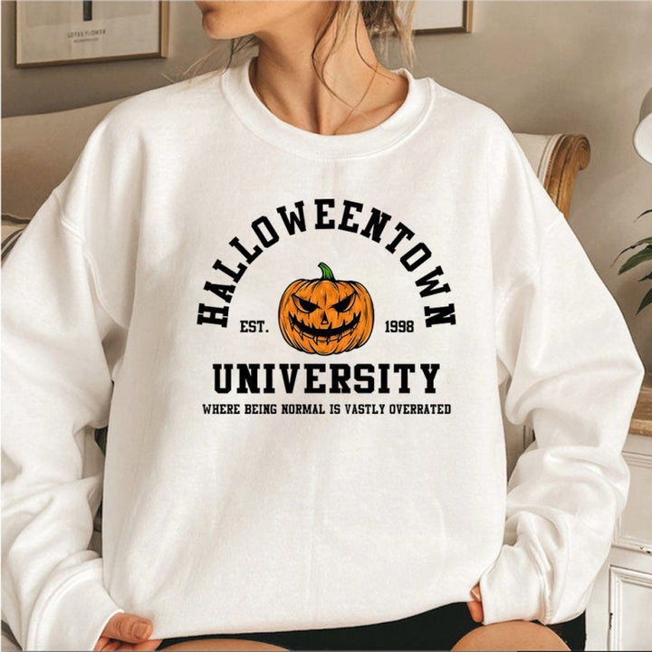 Damen Sweatshirt mit kreativem Halloween-Design und bequemer Passform Drune