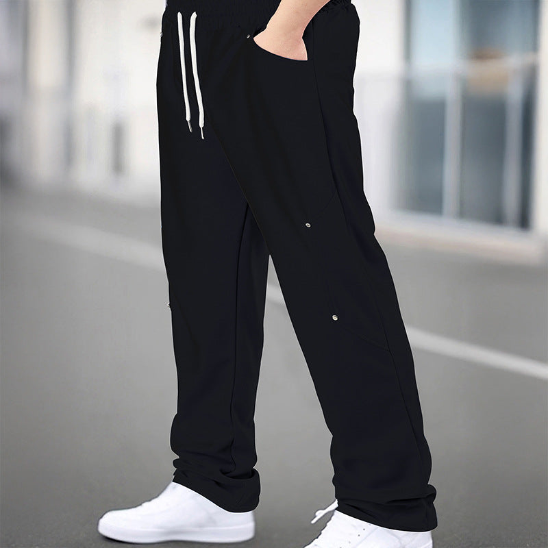 Herren Sportliche Jogginghose mit atmungsaktiven Mesh-Einsätzen und elastischem Bund Drune