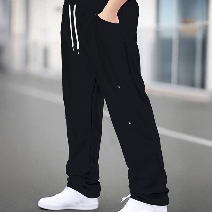 Herren Sportliche Jogginghose mit atmungsaktiven Mesh-Einsätzen und elastischem Bund Drune