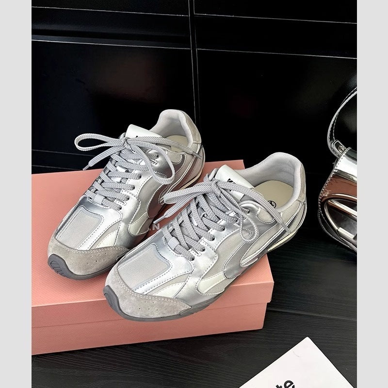 Damen Sportliche Sneakers mit atmungsaktivem Obermaterial und gepolsterter Innensohle Drune