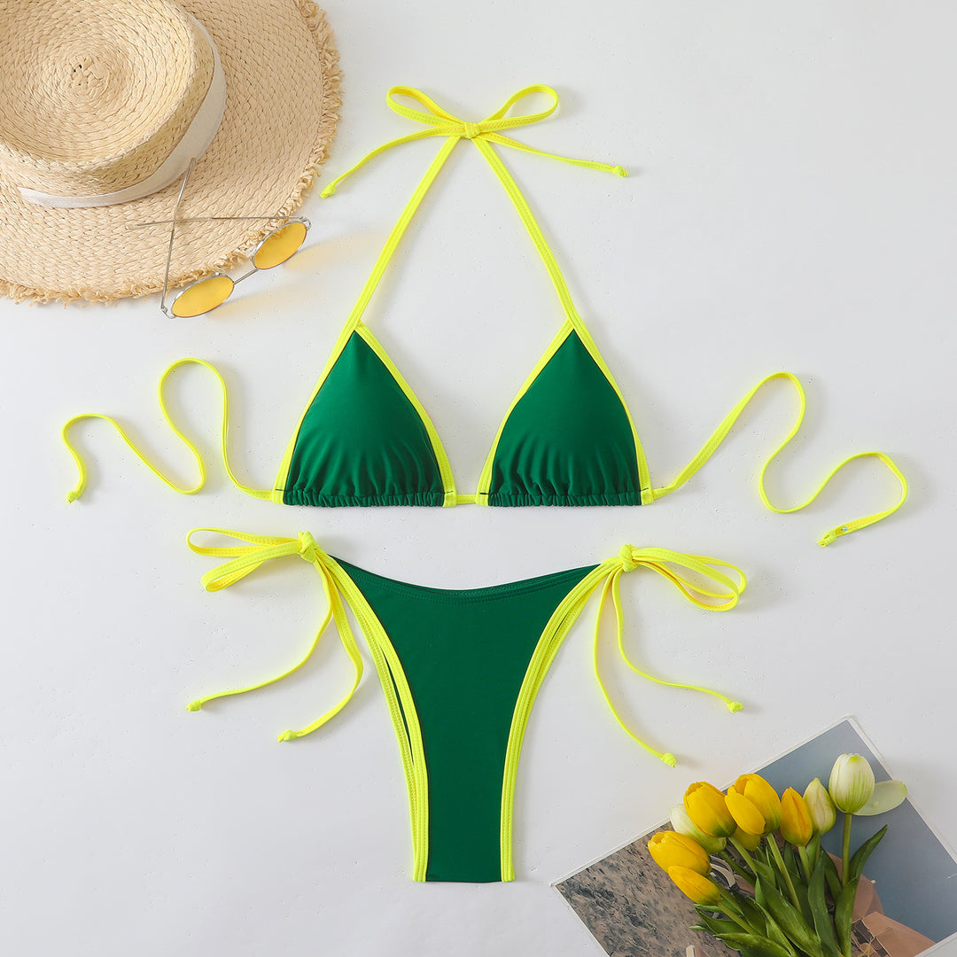 Damen Triangel-Bikini mit eleganten Schleifen Drune