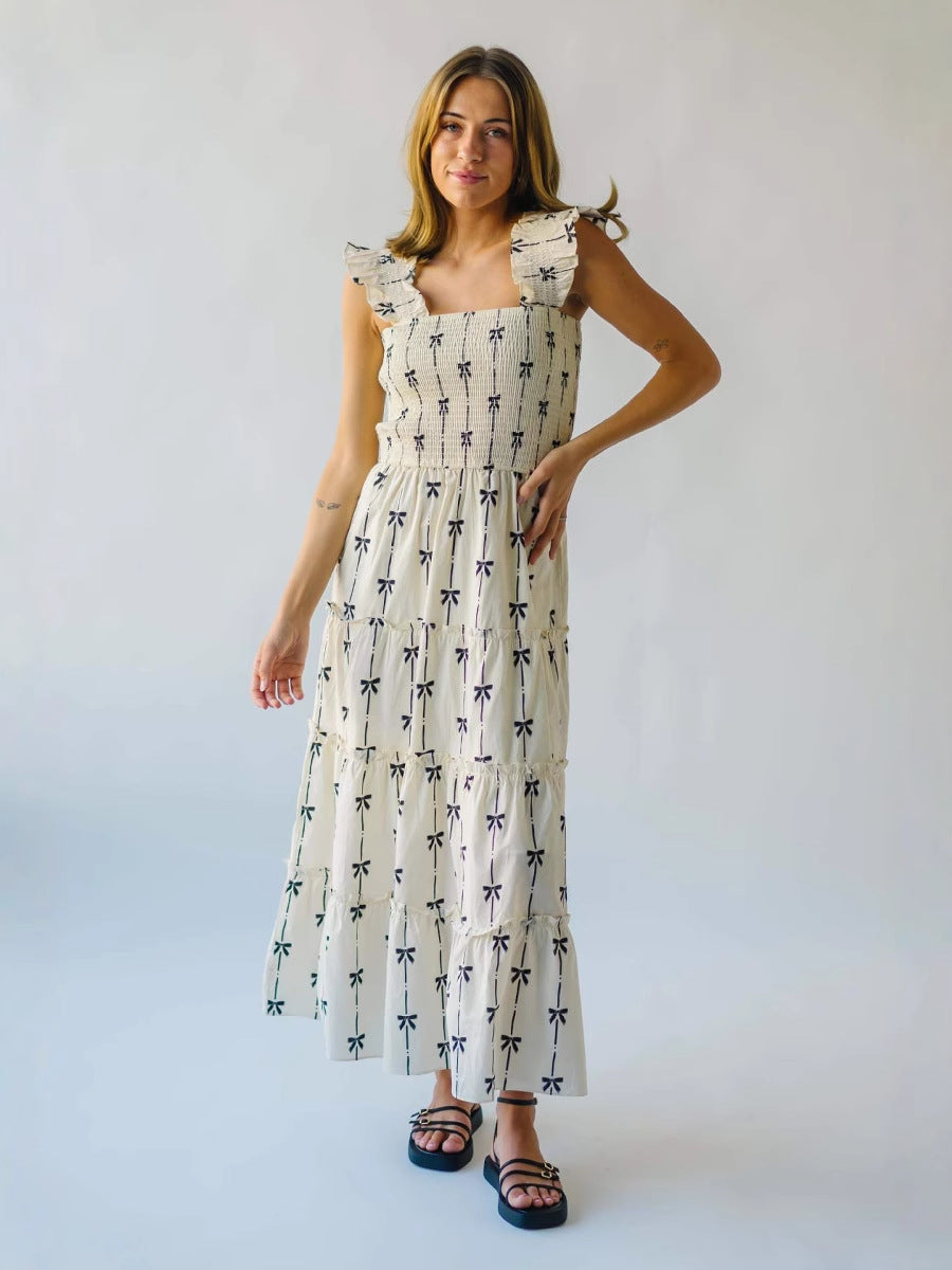 Damen Maximal voluminöses Wickelkleid mit Rüschendetails Drune