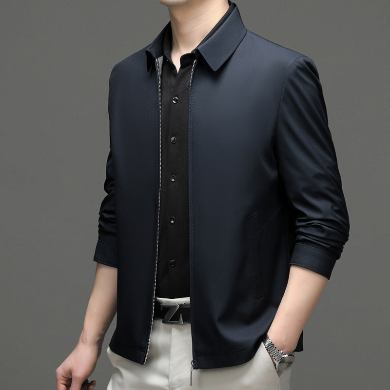 Herren Übergangsjacke mit elegantem Stehkragen und flexiblem Reißverschluss Drune