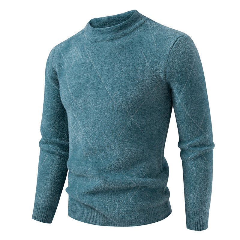 Herren Feiner Strickpullover mit modernem Zopfmuster Drune