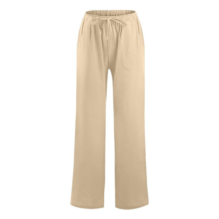 Damen Bequeme weite Leinenhose Drune