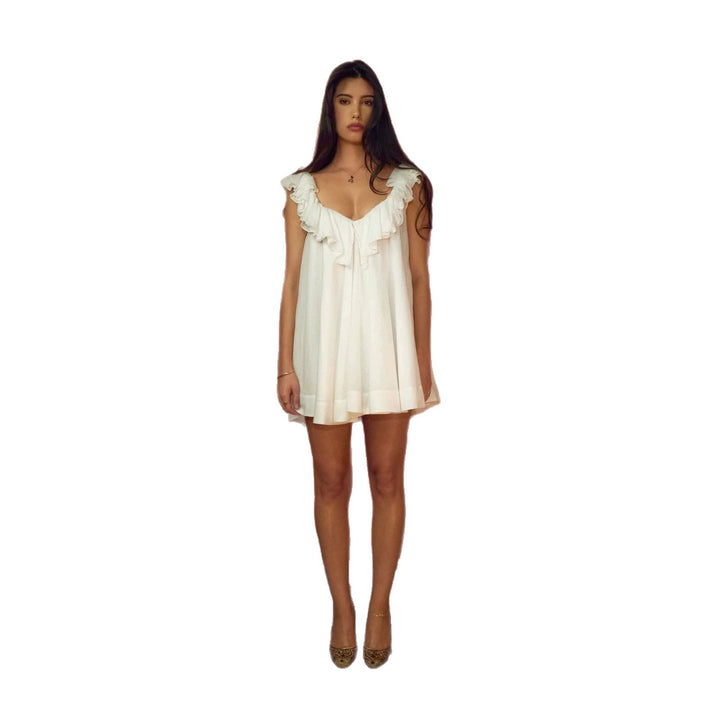 Damen Verspieltes Volantkleid aus weichem Chiffon Drune