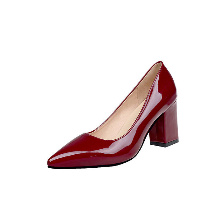 Damen Elegante High Heels mit blockiertem Absatz und modernem Acrylfinish Drune