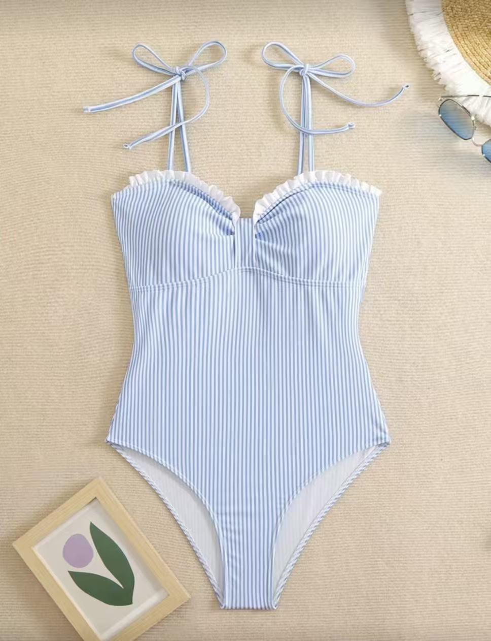 Damen Einteiliges Badeoutfit mit eleganten Raffungen Drune