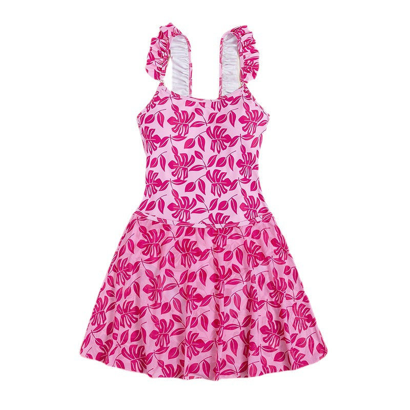 Damen Schwimmdress mit verspielten Rüschendetails Drune