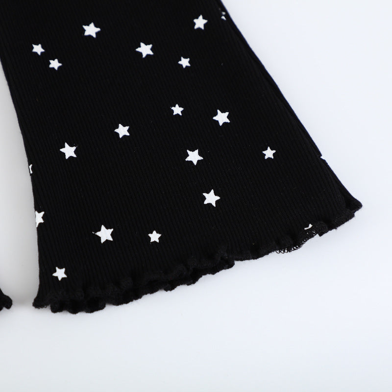 Mädchen Flared Leggings mit funkelndem Sternenmotiv Drune