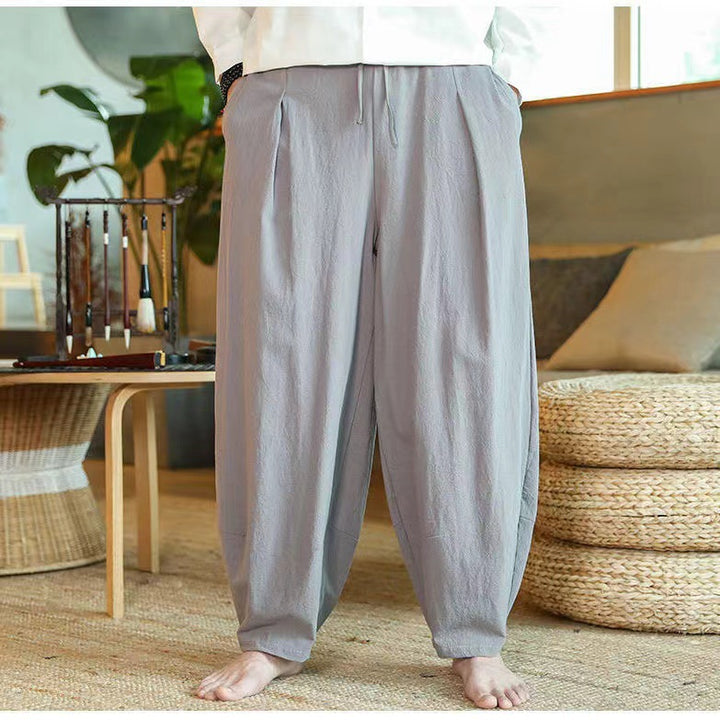 Unisex nan moderner Oversize Harem-Jogger mit tiefem Schritt, Tunnelzug und seitlichen Eingrifftaschen Drune