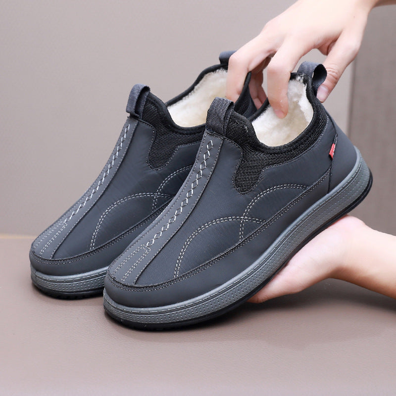 Damen Komfortable und warme Slip-On Freizeitschuhe mit Innenfutter Drune
