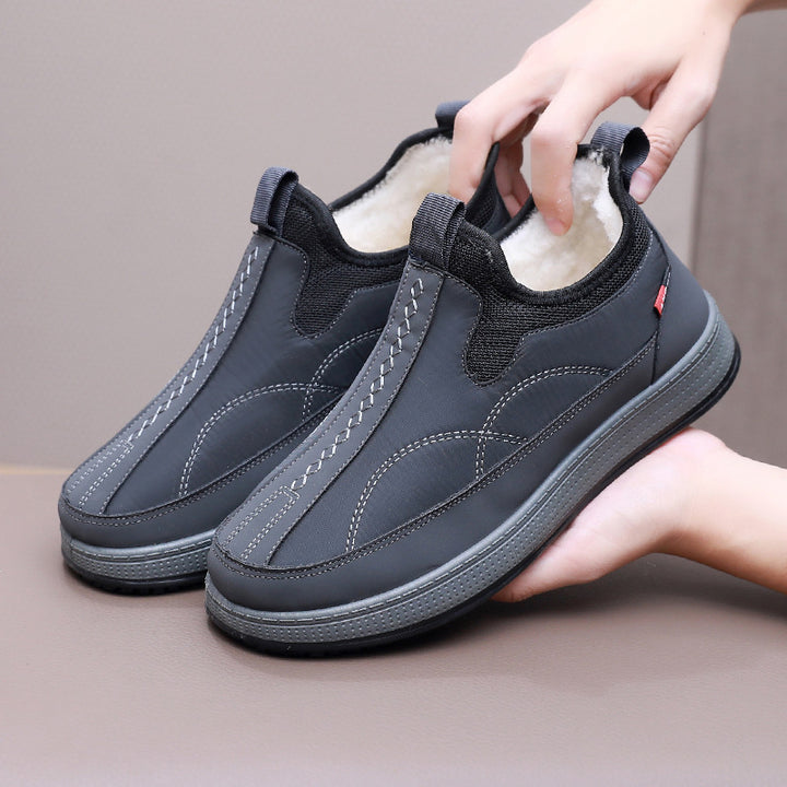 Damen Komfortable und warme Slip-On Freizeitschuhe mit Innenfutter Drune