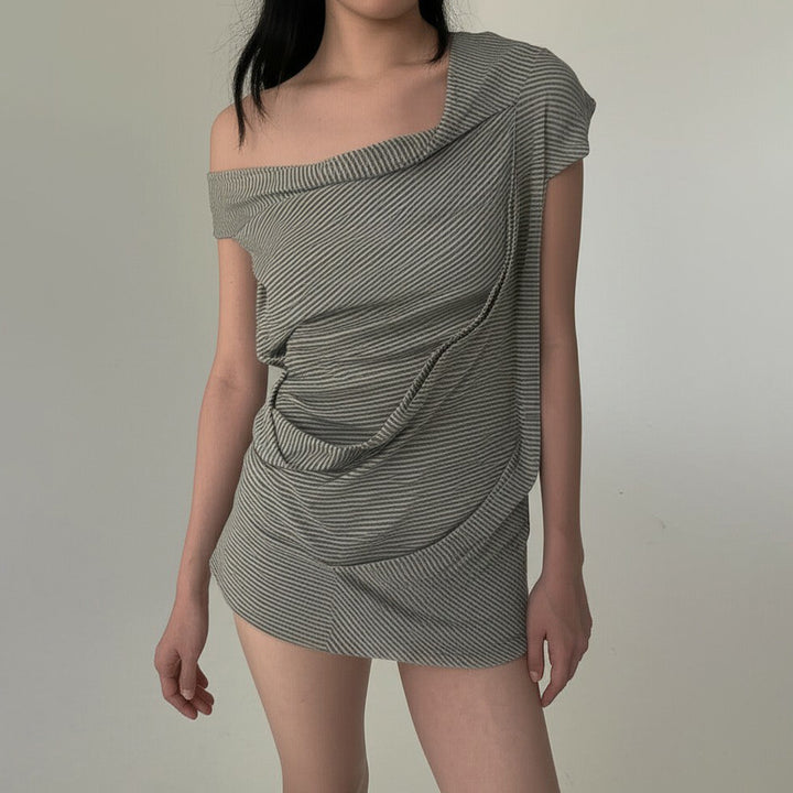 Damen asymmetrisches Oberteil mit vielseitigem Design Drune