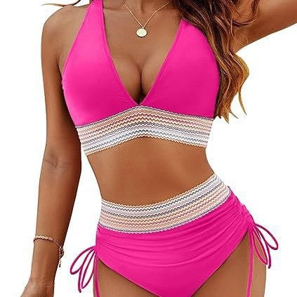 Damen Hochgeschnittener Bikini mit raffinierten Bindebändern Drune