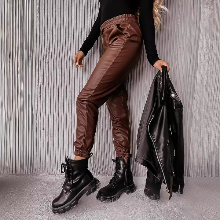 Damen Lässiges Oversized-Hemd mit Jogginghose Set Drune
