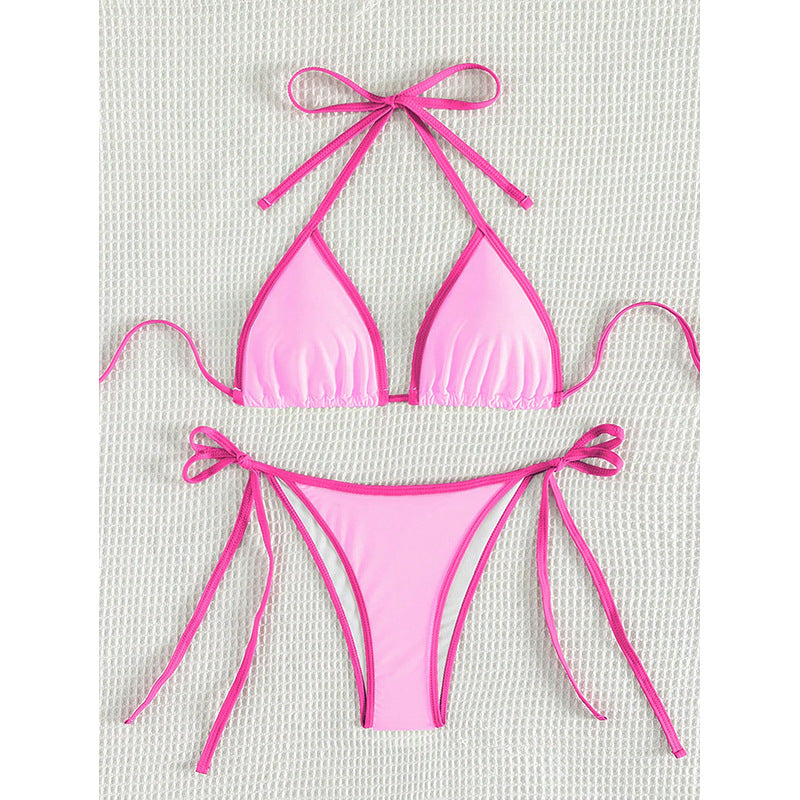 Damen Triangel-Bikini mit verspielten Schnürdetails Drune