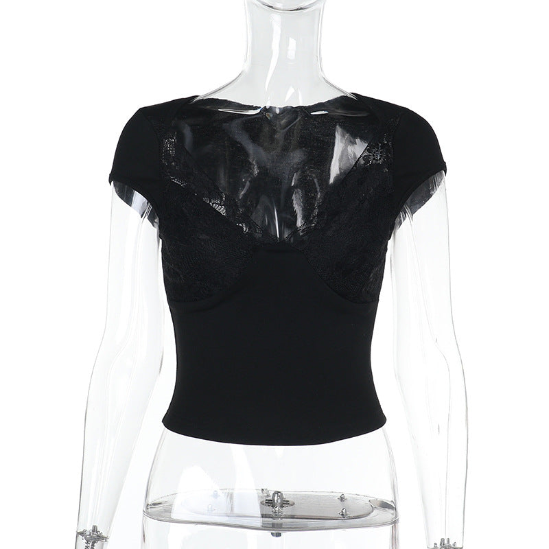 Damen Spitzen-Bustier mit raffiniertem Netzdesign Drune