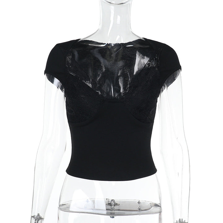 Damen Spitzen-Bustier mit raffiniertem Netzdesign Drune