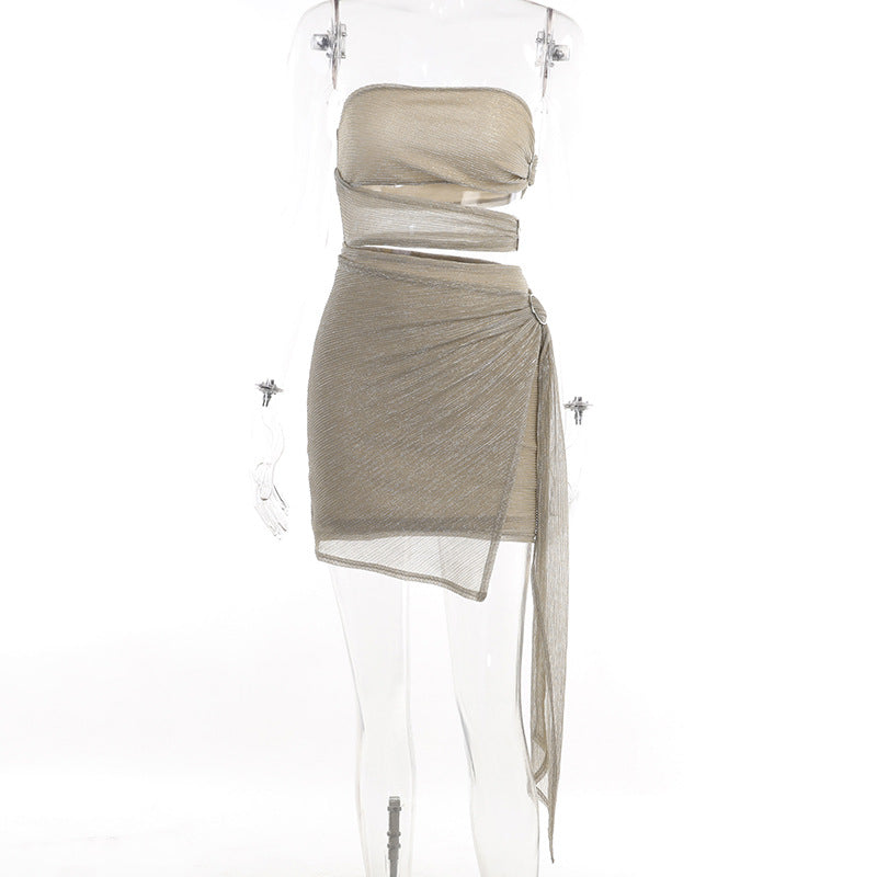 Damen Wickelkleid mit strapazierfähigem und elastischem Material Drune