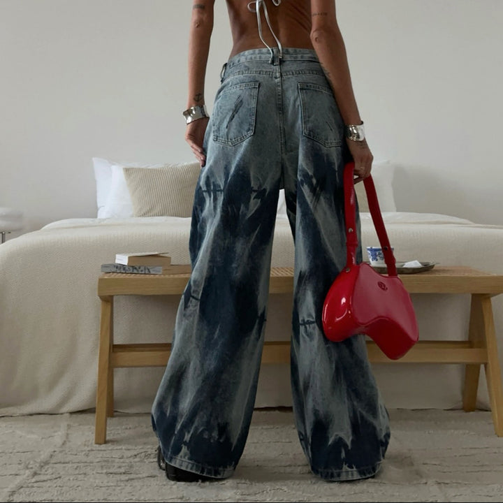 Damen Weite Jeans mit modernem Waschlook Drune