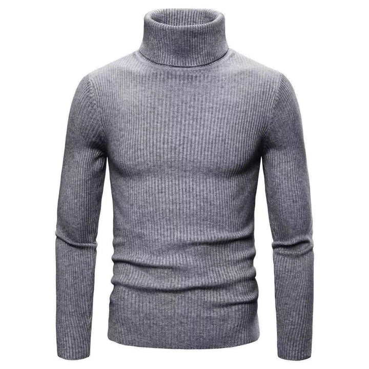 Herren Hochwertiger Rollkragenpullover aus feiner Rippstruktur Drune