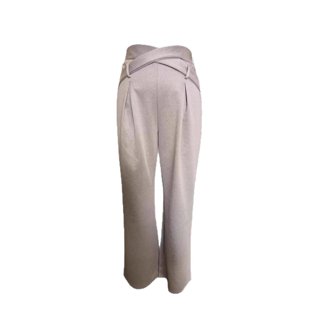 Damen Bequeme Palazzo-Hose mit dekorativem Bindeband und lässigem Schnitt Drune