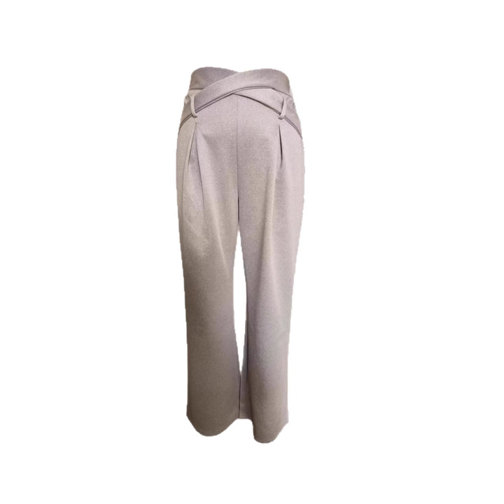 Damen Bequeme Palazzo-Hose mit dekorativem Bindeband und lässigem Schnitt Drune