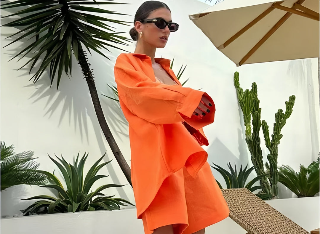 Damen Oversized Hemdblusenkleid mit langen Ärmeln und asymmetrischem Schnitt Drune