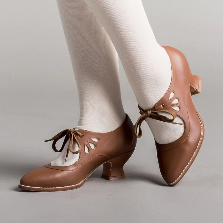 Damen elegante und komfortable Tanzschuhe mit nostalgischem Design und niedriger Absatzhöhe Drune