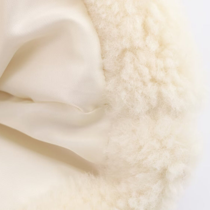 Damen Teddyfelljacke mit Gürtel und weichem Innenfutter Drune