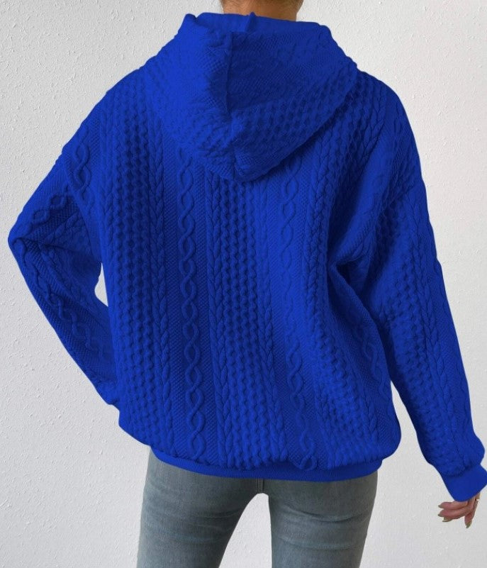 Drune | Kapuzen-Jacquard-Pullover