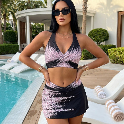 Damen Bikini-Set mit elegantem Wickelrock und aufregendem Oberteil Drune