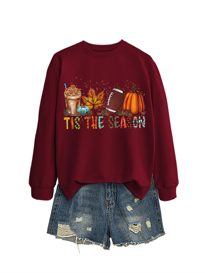 Damen Sweatshirt mit herbstlichem Motiv und lässigem Schnitt Drune