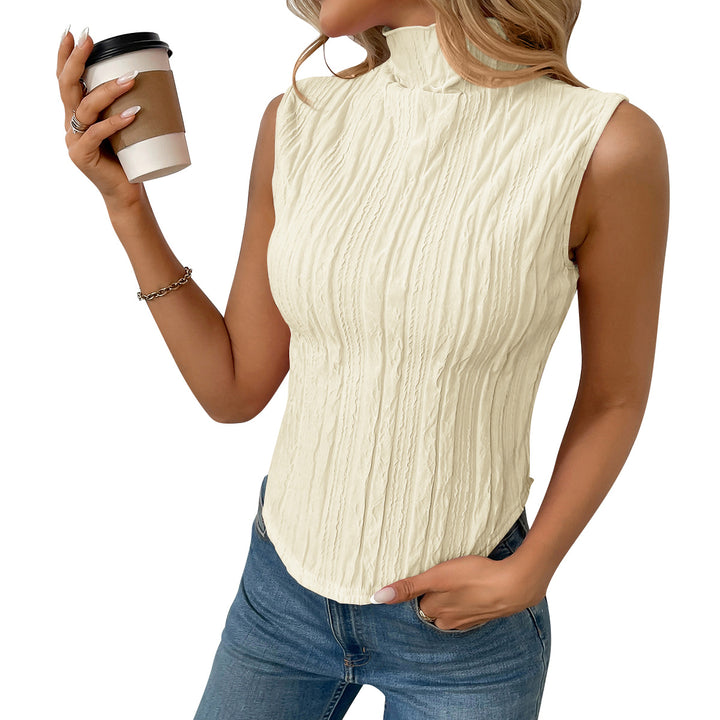 Damen Hochgeschlossenes Top mit strukturiertem Design Drune