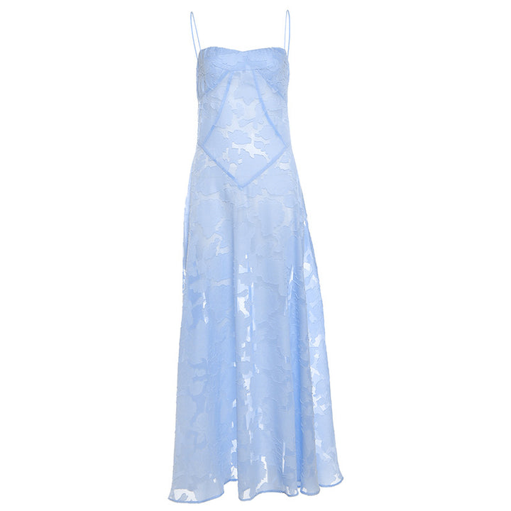 Damen Maxikleid mit elegantem Spitzenbesatz und verführerischem Schnitt Drune