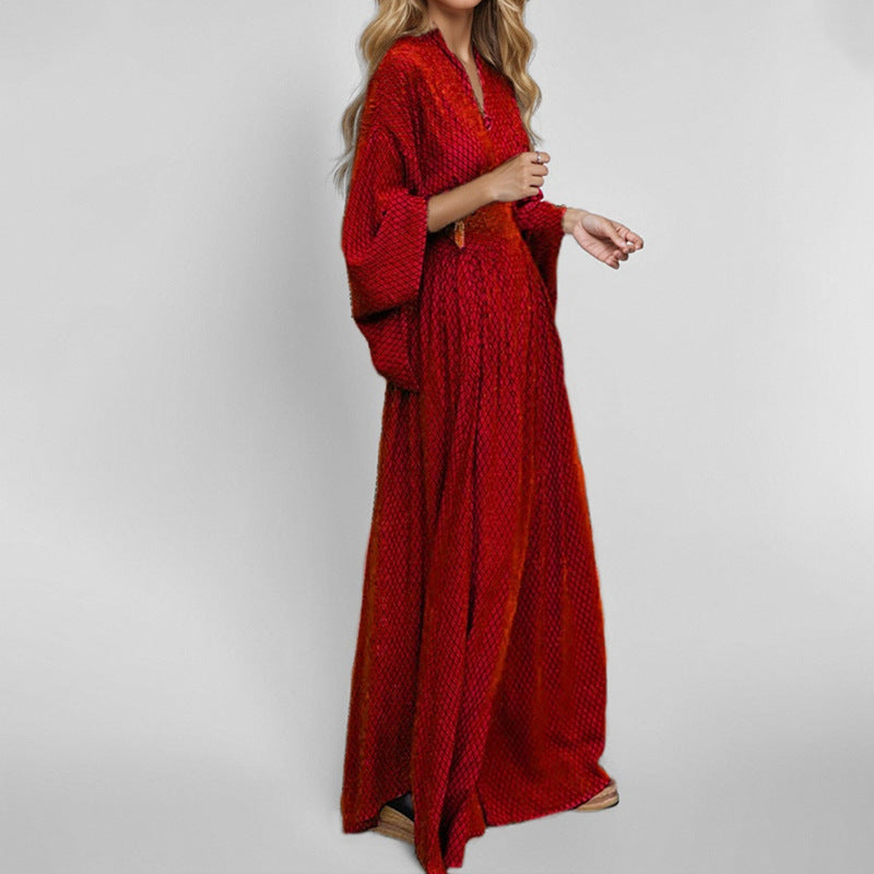 Damen Elegantes Kimono Kleid Drune