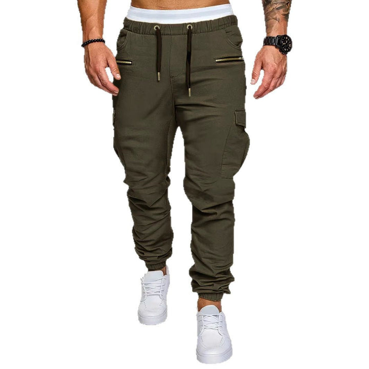 Herren Cargo-Jogginghose mit elastischem Bund und praktischen Reißverschlusstaschen Drune