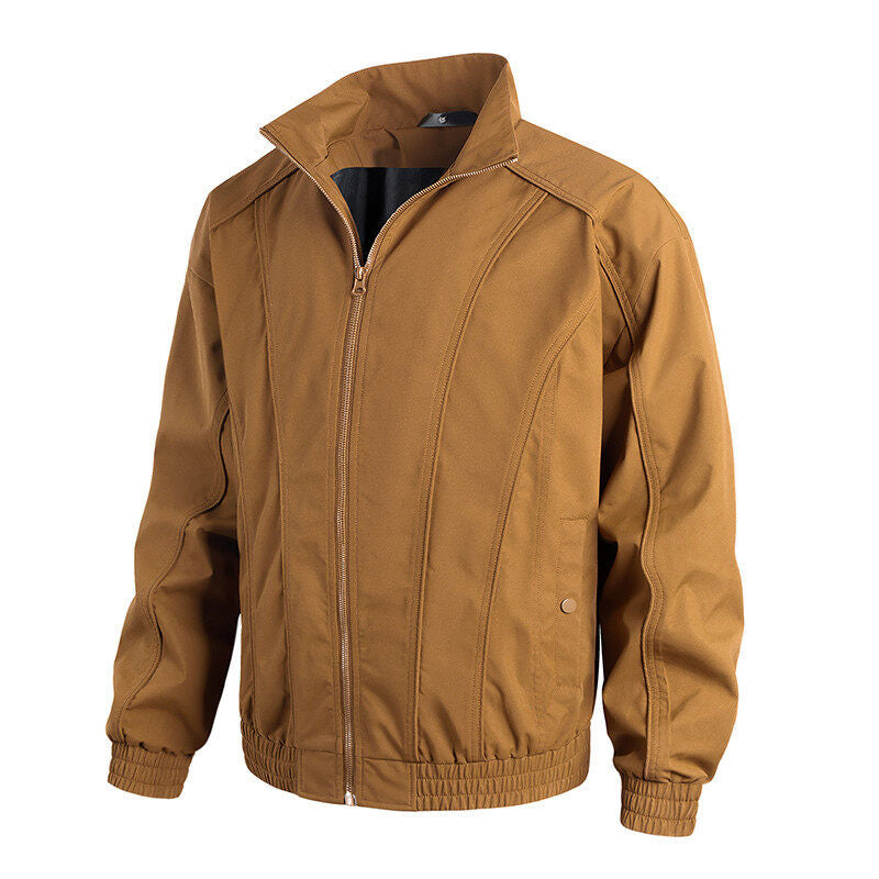 Herren Freizeitjacke mit hochschließendem Kragen und elastischem Bund Drune